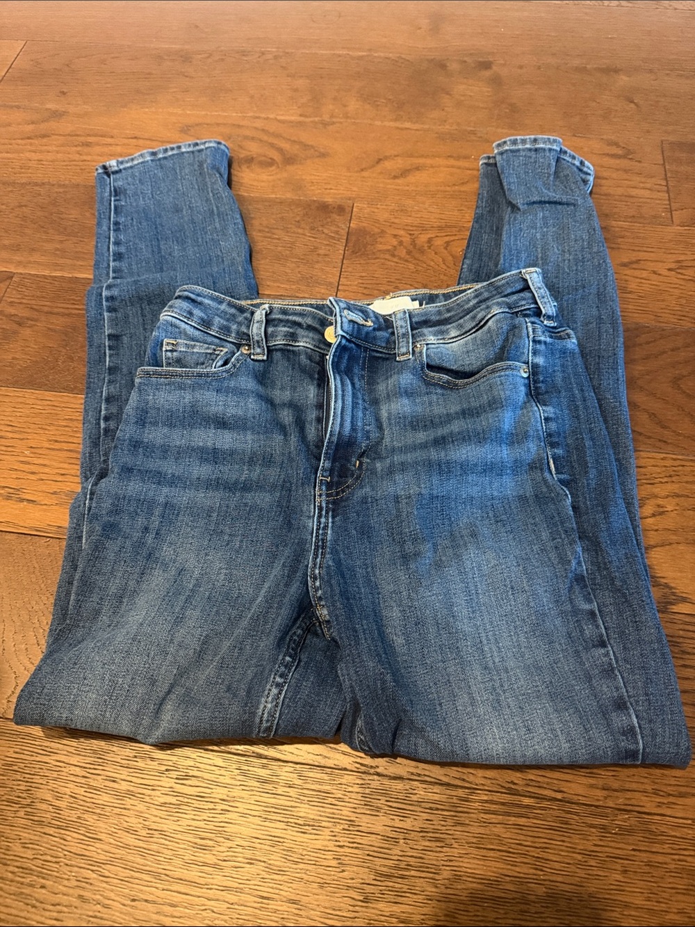 H&M Women's Blue Straight Leg Jeans